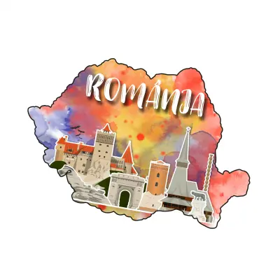 Harta, romania, magnet frigider mgs001